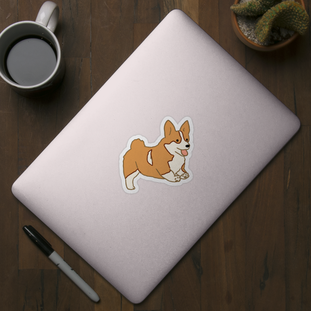 Funny Corgi  illustration by Mayarart